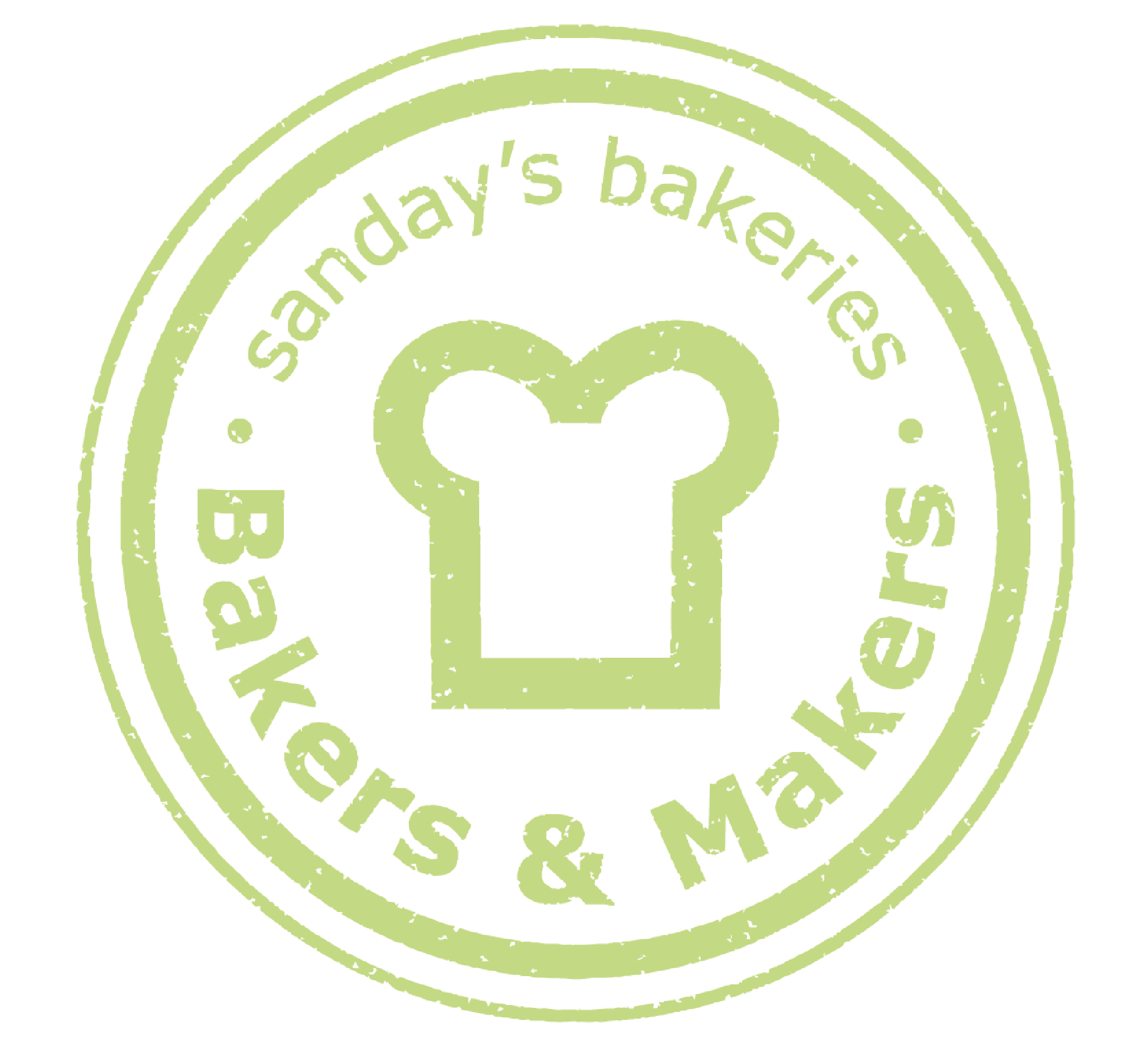 Porfolio Sandays_- Logo Sanday's Bakeries lichtgroen rond